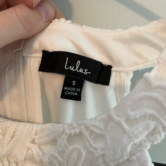 Lulu’s Love Poem Ivory Lace Mini Dress - Picture 4 of 8